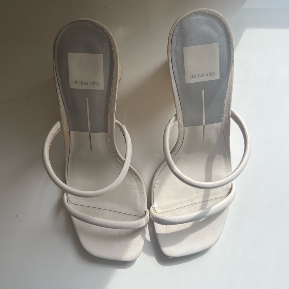 Dolce Vita White Heeled Sandals
